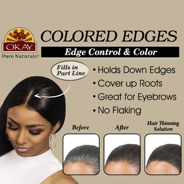 OKAY COLORED EDGES DARK BROWN .5 oz / 15 ml