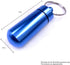 5 Pack - Aluminum Keychain Medication Pill Box. Waterproof Portable Mini Travel Pill Boxes Medicine Vitamin Holder case. Bottle Container, Organizer, Dispenser, Reminder Weekly 7 Day, Daily, am pm