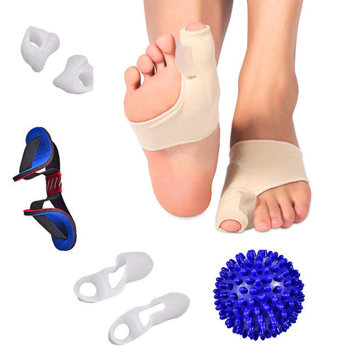 Bunion Corrector Splint Cushions Orthopedic Support, Elastic Hammer Toe Aid, Spacer Straightener Socks Pain Relief