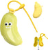 YQSLBULKY Banana-Shaped Travel Toothbrush Case, 2-in-1 Toothbrush Protector Cover with Built-in Toothpaste Dispenser