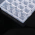 Adjustable 28 Slots Clear Plastic Medicine Pill Jewelry Organizer Box, Suitable for Pills and Earrings