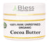 Organic Raw Cocoa Butter, 100% Pure & Unrefined Skin Moisturizer for Face, Body & Hair, 4 OZ/115 GM Ivory/White