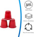 EDI Disposable Red Plastic Mini Party Shot Glasses, 2 oz, 40 Count