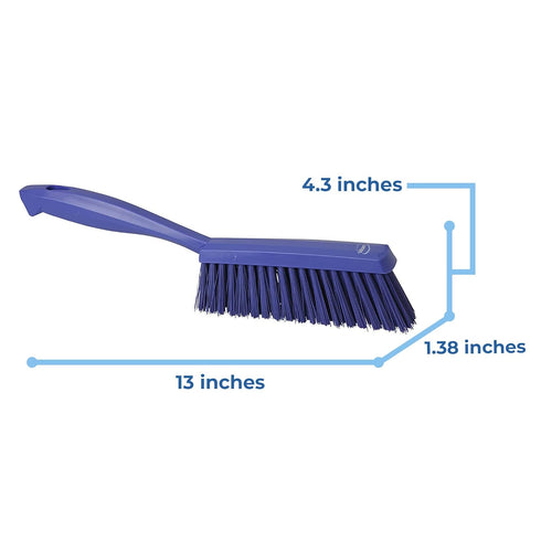 Vikan 45898 Bench Cleaning Brush, 14 Inch, Polypropylene/Polyester Medium Bristle, Purple