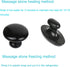 2 Pcs Long Mushroom Shaped Massage Stones Natural Bian Stone Hot Rock for Spa Massage Black