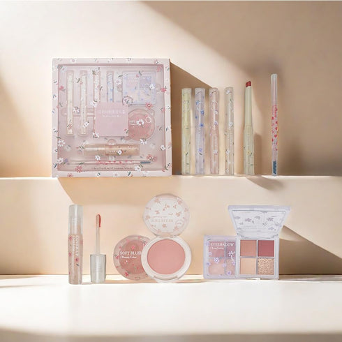 8 Pieces Makeup Kit for Women, Gift Box Set with Lipsticks, Eyeshadow, Eyebrow Pencil, Concealer, Blush Palette