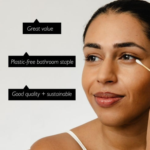 UpCircle Bamboo Cotton Buds, 200 Pieces, Sustainable, Plastic-Free, Fully Recyclable Ear Buds