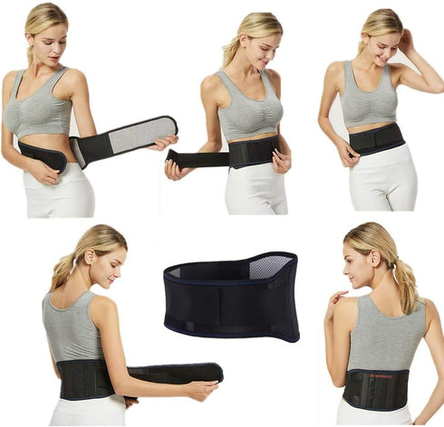 Heating Magnetic Therapy Back Brace Support Belt for Men Women, for Sciatica, Herniated Disc, Scoliosis Pain Relief -