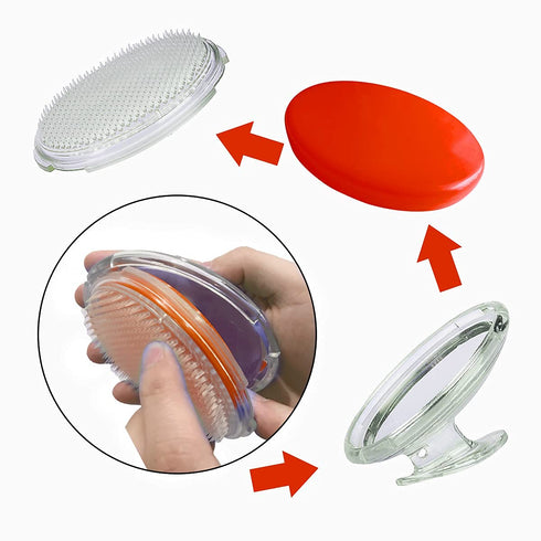 TailaiMei Exfoliating Brush for Ingrown Hair Treatment, Razor Bumps Solution for Men and Women, Orange