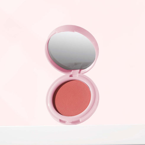 Mally Beauty Bulletproof Powder Blush - Confident Coral, Long-Lasting Matte Finish Compact Blush Makeup