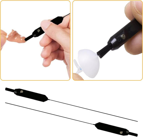 4 PCS Hearing Aid Cleaning Kit with Brush, Wax Loop, and Vent Cleaner for Headphones Amplifier