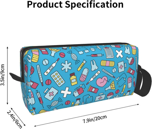 YISHOW Nurse Equipment Makeup Bag, Adorable Travel Cosmetic Toiletry Organizer Case for Women