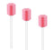 Disposable Untreated Oral Care Swabs, 250 Count (PINK+Plum)
