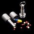 Keychain Pill Holder, Titanium Pill Case Small Organizer, Waterproof Pill Box, EDC Pill Container Metal Tube for
