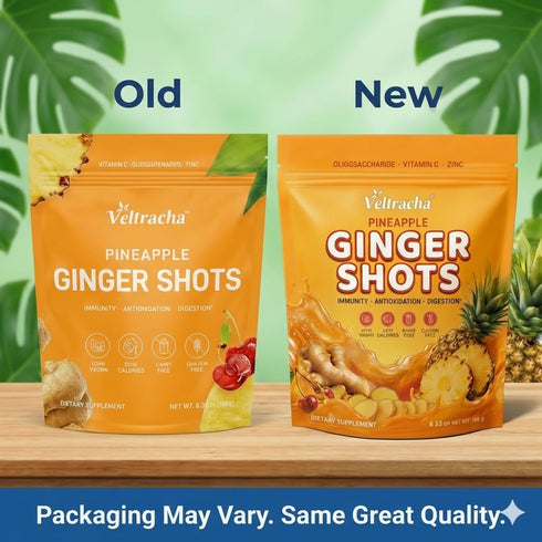 Immunity 30 Juicing Ginger Shots, Pineapple Ginger Turmeric Drink with Vitamin C, Zinc & lron, Superfood Juice Powder