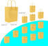 Gift Kraft Paper Bag by ysmile, 12 ct with Handle for Birthday Party Favor, 8.2x5.9x3.1 - Yellow