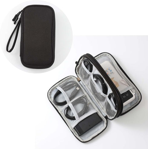 Diabetic Supplies Travel Case Organizer - Storage Bag for Test Strips, Lancets, Needles, Glucose Meter (Black)