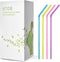 KTOB Biodegradable Flexible Drinking Straws, 200 Count 100% Plant-Based Compostable Colorful Eco Friendly Alternative