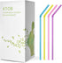 KTOB Biodegradable Flexible Drinking Straws, 200 Count 100% Plant-Based Compostable Colorful Eco Friendly Alternative