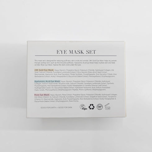 Under Eye Patches (30 Pairs), Gold Eye Mask with Hyaluronic Acid for Puffy Eyes, Dark Circles & Wrinkles Treatment