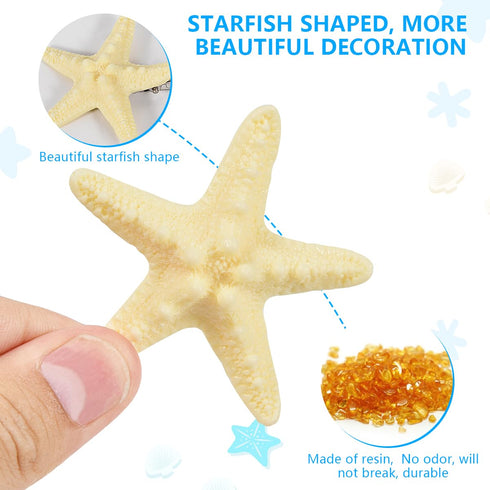 OBTANIM 2 Pcs Starfish Hair Clip, Resin Beach Sea Star Hair Pins for Women and Girls