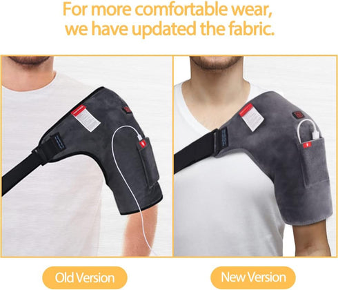 Heated USB Shoulder Wrap Pad for Rotator Cuff Pain Relief, 3 Heating Settings, Portable for Travel