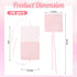40 Pieces Pink Microfiber Jewelry Pouch, 8 x 8 cm Luxury Small Gift Bag with String for Earrings, Necklace, Ring