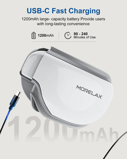 Morelax Fathers Dad Day Gifts,Eye Massager with Heat & Bluetooth Music, Birthday Gifts for Women, Reduce Eye Strain