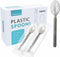 Disposable Teaspoons, Plastic Silverware Individually Wrapped for Parties, Weddings, Catering, Takeaway Orders