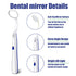 2 Pcs Dental Mirror with LED Light Tool, Anti Fog Curve Angle Dentist Oral Care Tool (Dark Blue)