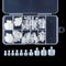 YIMART 100Pcs Fake Toenail Tips Set, Full Cover False Toe Nail Tips for DIY Salon Foot Manicure (Natural With Box)