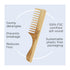TEK Wide Tooth Wooden Comb, Handmade in Italy, Natural Ash Wood Handle
