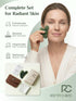 Rena Chris Gua Sha Facial Tools, Natural Jade Stone Guasha Tool for Face Massage - Face Sculpting Tool for Jawline