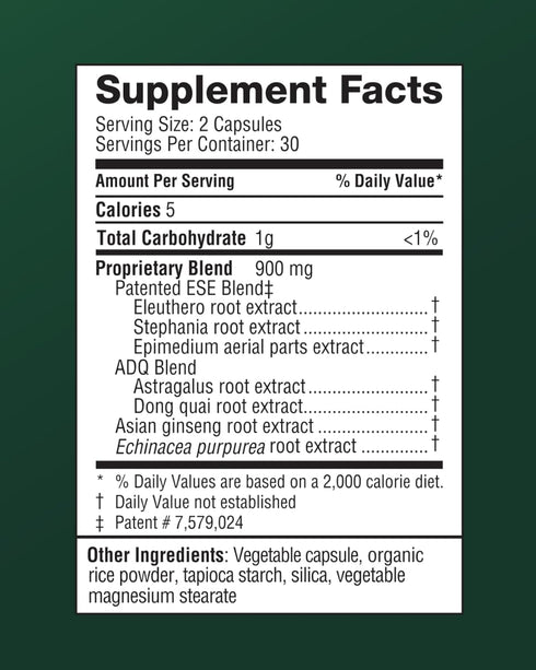 ImmuneDx Healthy Immune Boost Daily Herbal Supplement, 60 Capsules, Natural Resistance with Echinacea & Ginseng