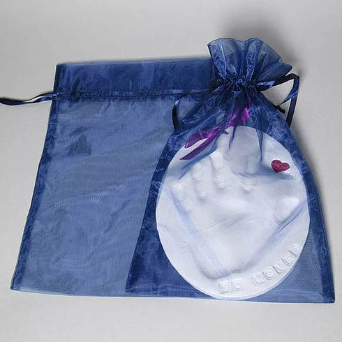 100 Pieces Navy Blue Organza Bags, 5x7 Inch Drawstring for Baby Shower, Christmas, Party Favor, Wedding