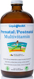 LIQUIDHEALTH Prenatal/Postnatal Liquid Women's Multivitamin with Real Folate, Vegan, Sugar-Free (32 oz)