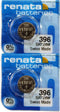 Renata 396 SR726W Batteries - 1.55V Silver Oxide Watch Battery (2 Count)