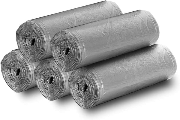 5 Rolls Small Trash Garbage Bags, 4 Gallon, 100 Counts, Durable Plastic Trash Bags for Office Home Bedroom