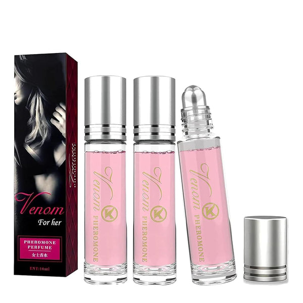 3Pcs Lunex Phero Perfume for Women, Long Lasting Portable Roll On Phero Oil