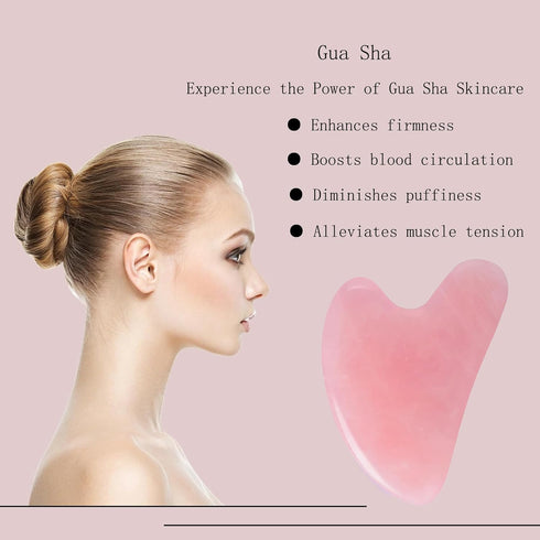 YAMHOHO Gua Sha Jade Stone Gua Sha Massage Tool, Guasha Tool for Face and Body Skin Massage. Tools for SPA Acupuncture
