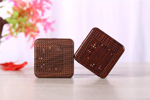Weljoy Portable Wood Grain Diffuser for Essential Oils – Mini Size for Car or Travel, Quiet, Waterless, Rechargeable