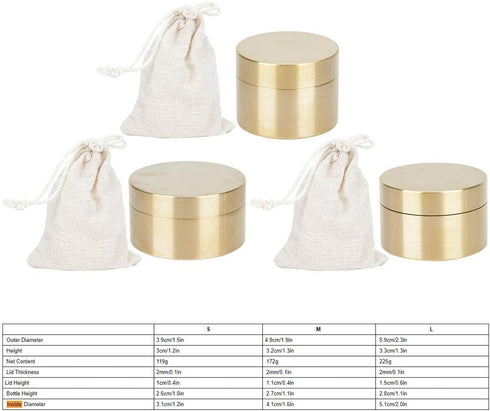 Dustproof Brass Pill Case, Mini Outdoor Waterproof Round Shape Container for Sports, Camping, Hiking - S