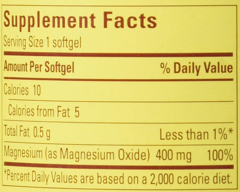 Nature Made High Potency Magnesium 400 mg - 150 Liquid Softgels, Pack of 2