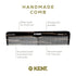Kent 16T Black Graphite Fine and Wide Tooth Comb for Daily Grooming, Handmade Detangling Comb for All Hair Types
