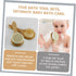 VANZACK Set Wool Baby Brush for Newborns Wooden Scalp Grooming Comb Soft Bristle Hair Brush for Infant Care