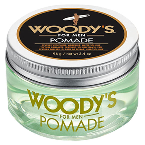 Woody's Hair Clay Pomade for Men - Strong Hold, Matte Finish, Medium Hold, Water-Soluble Styling Gel, 3.4 oz