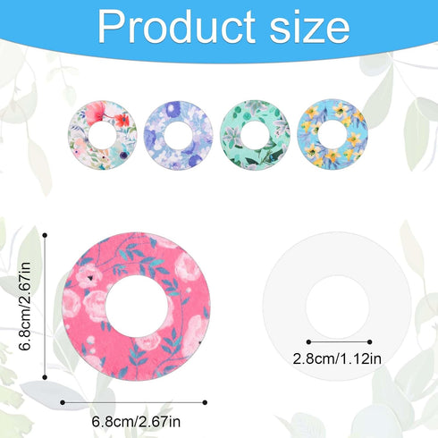 25pcs Sensor Covers for Libre 1/2, Waterproof Flower Pattern Blood Sugar Monitor Patch Adhesive Patches Sensor Sticker Accessories Compatible with Libre(5 Styles)