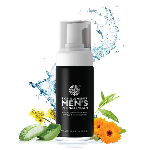 Skin Elements Intimate Wash for Men with Tea Tree Oil - pH Balanced Foaming Hygiene Wash