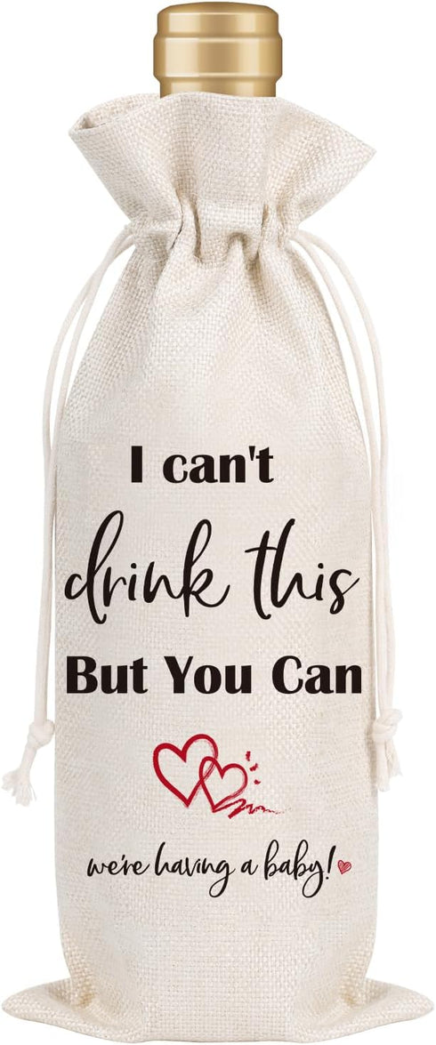 Pregnancy Announcement Wine Gift Bag - Wxiben I Cant Drink This But
