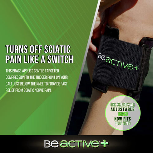 BEACTIVE Plus Acupressure System - Sciatica Pain Relief Brace for Sciatic Nerve Pain, Lower Back, & Hip
